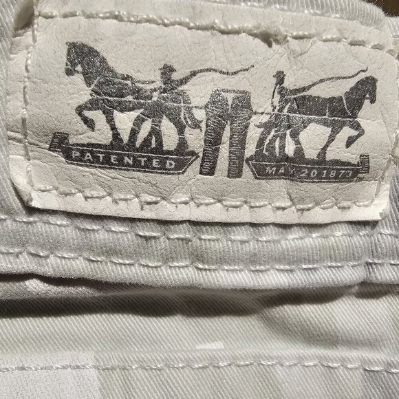 Levis 524 Demis Curve Skinny Digital Grey White Camo W 32" L 24" Capri Jeans S - Picture 3 of 5